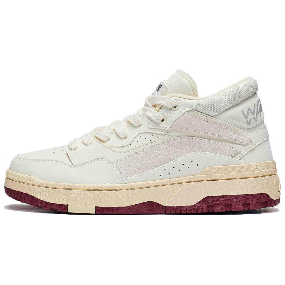 Li Ning Wave MID Амортизация, Износостойкие Низкие Скейтбордические Кроссовки Мужские Бежевый AGCT223-1