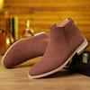 Новые мужские модные ботинки из натуральной кожи Business Casual на молнии Стелька с амортизацией Нескользящая подошва Мягкие и удобные