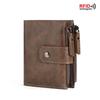 Men's RFID Anti-Theft Vintage PU Zipper Wallet & Multifuntional Card Holder