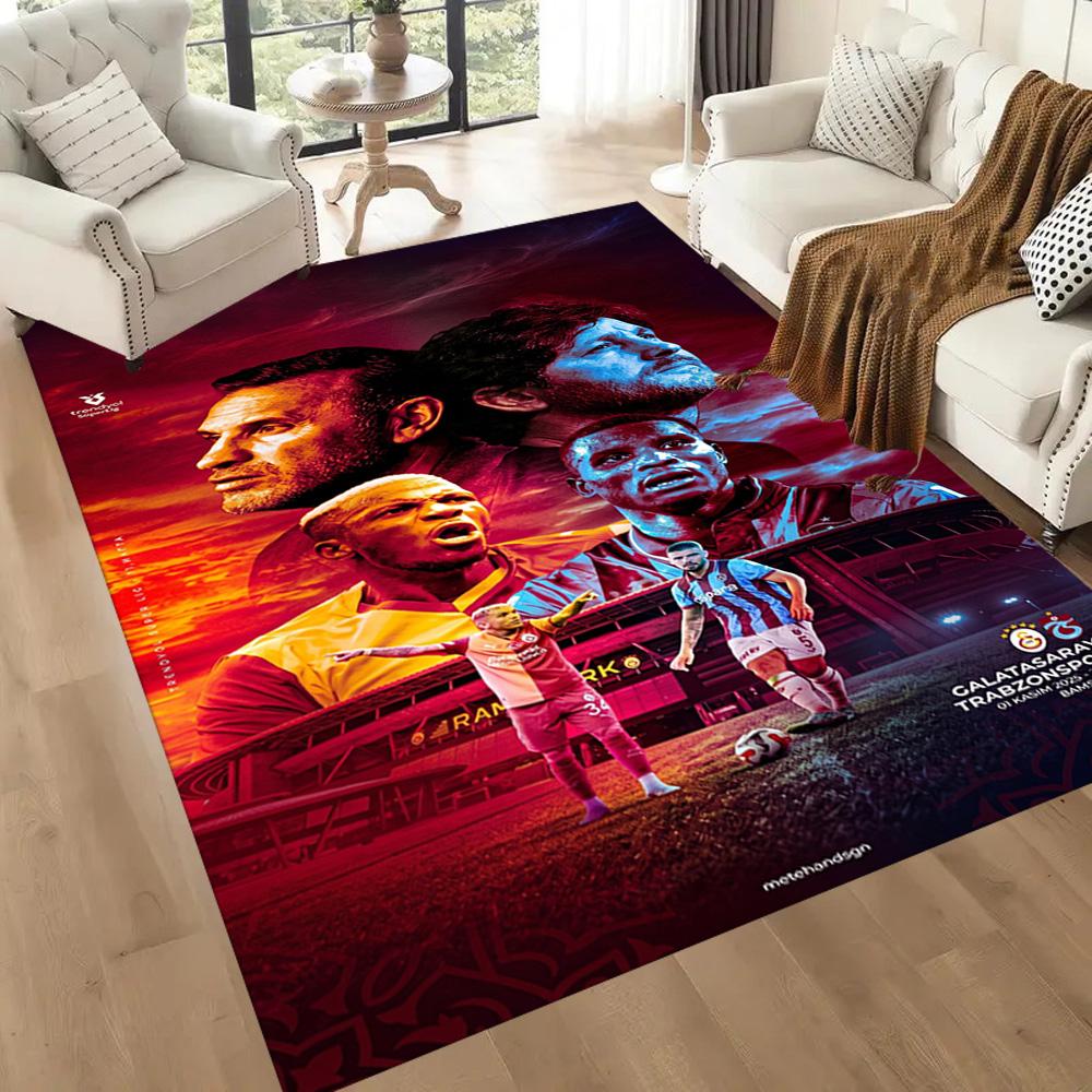 Galatasaray 103 Floor Rug Office Rug Perfect for Bedrooms Outdoor Balcony Entryway Anti-slip Rug Decorate Offices Best for Christmas