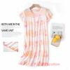 Plus Size Summer Women Nightdress Short Sleeve Cute Cartoon Sleepwear Sweet O Neck Nightgowns Pyjamas Lady's Cotton Sleepdress