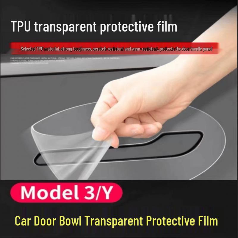 Suitable for Tesla Model Y/Model 3 Door Handle and Bowl Protective Film