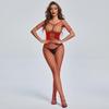 Комбинезон из кружева Honey Lace с открытым шаговым швом - сексуальная искушающая форма