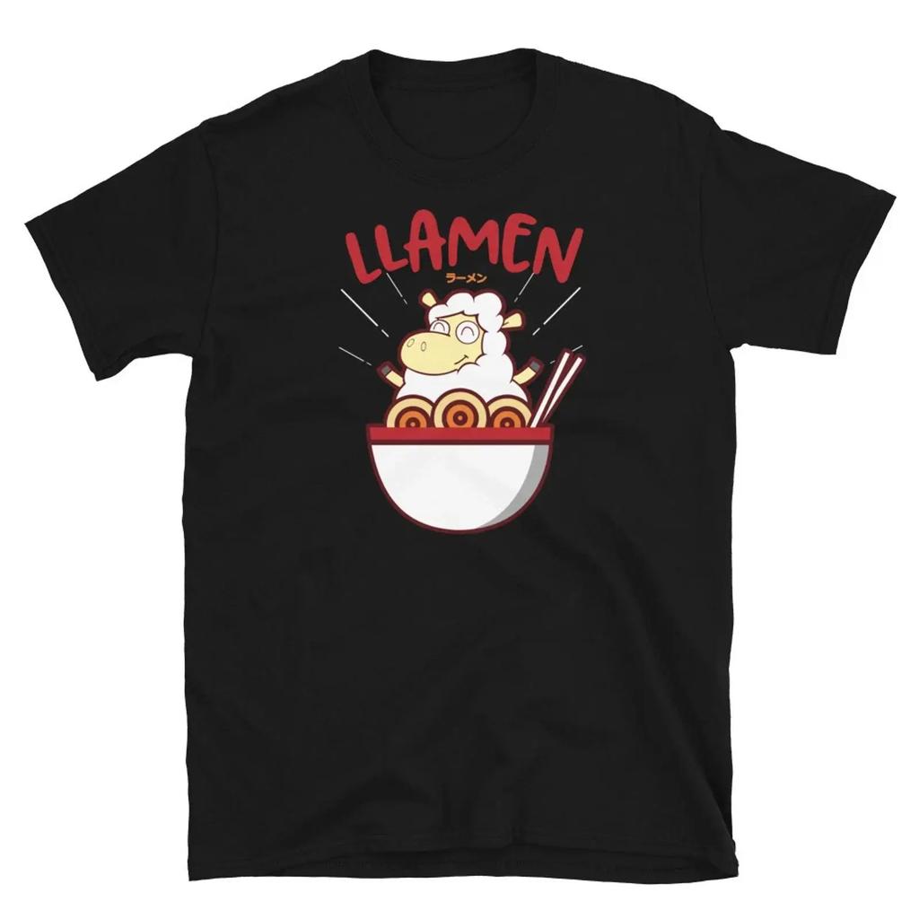 Llamen Japan Japanese Noodles Ramen Llama Alpaca T Shirt vintage Washed Unisex homme For Every