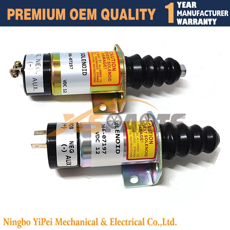 12V 366-07197 Fuel Shutoff Solenoid for Lister Petter Diesel Engine 1502-12 SA-3405-12 36607197