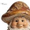 Миниатюрный садовый аксессуар, Шляпка гриба, Статуэтка гнома, Смоляная фигурка для сада, Ретро-украшение для окна в помещении, Милая скульптура для патио