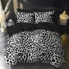Black Leopard Print Theme Design Bedding Set with a Using a 3D Three-dimensional Ultra-soft Brushed Digital Printing Set