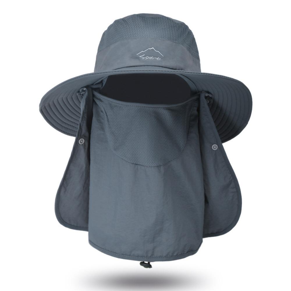 Oversized Brim Fishing Cap WithShawl Face Mask Hat High Quality Cycling Cap Neck Face Protection