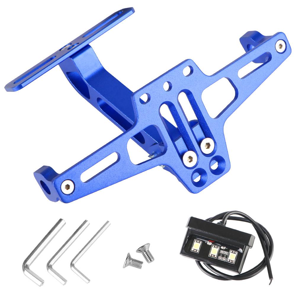 Кронштейн номерного знака мотоцикла, алюминиевый комплект для удаления крыла с ЧПУ, универсальный держатель задних указателей поворота, светодиодная подсветка