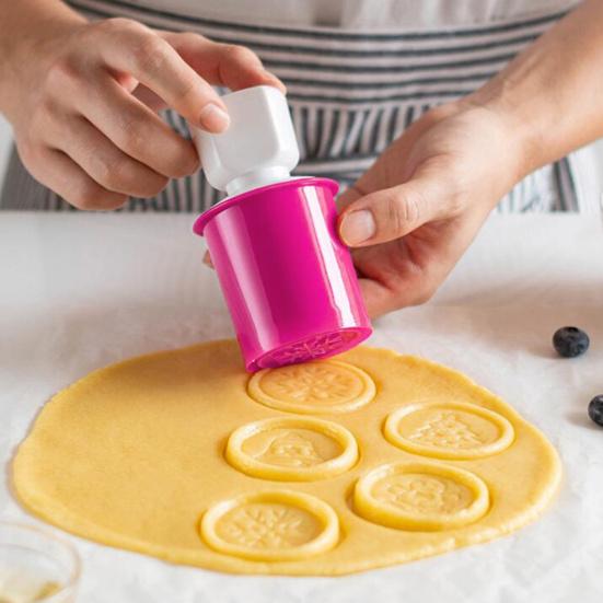 Набор рождественских штампов для печенья, 6 видов, формочки для печенья, плунжер, антипригарное покрытие, самодельная форма для тиснения рождественского печенья, тиснитель для шоколадной помадки