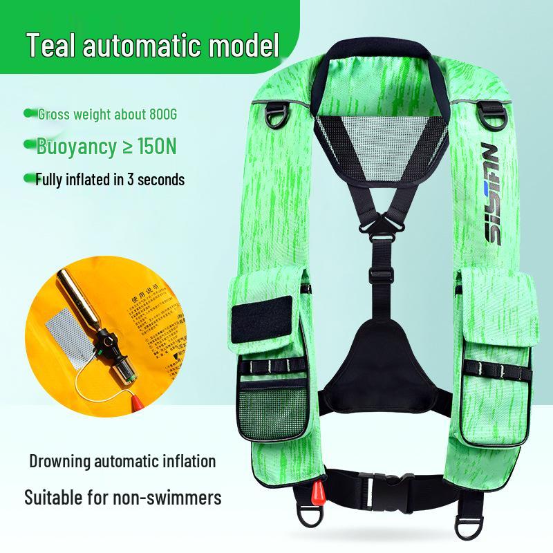 Надувной спасательный жилет Yasi'an - Легкий жилет с высокой плавучестью для взрослой морской рыбалки
