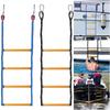 4 Step Boat Rope Ladder Folding Heavy Duty Climbing Rope Assist Boat Ladder for Inflatable Boat Kayak Motorboat Canoeing