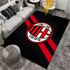 "AC Milan Logo Carpet with Red Stripes, Stylish Black Background Rug" Suitable for use as an anti-slip for living room bedroom sofas
