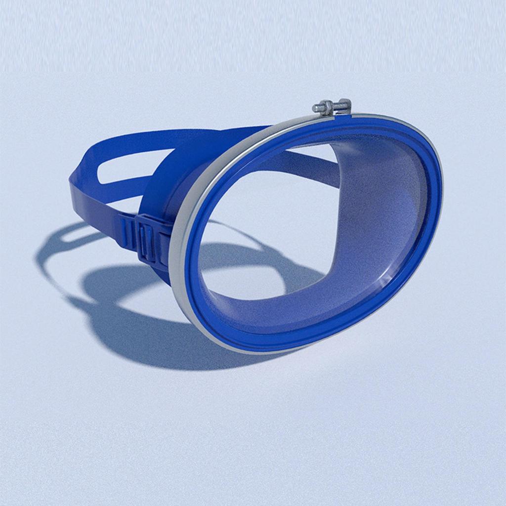 Scuba Goggles Anti Fog Wide Angle Snorkelling Equipment Silicone and Glass Portable Swimming Mask Single Lens Oval Shape