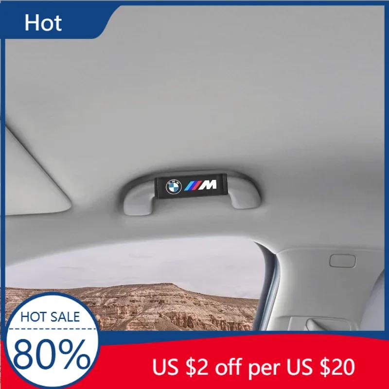 New Car Emblem Roof Handle Protection Pull Gloves Auto Interior Accessories For BMW M Performance E36 E60 E90 X2 X1 X3 X5 E