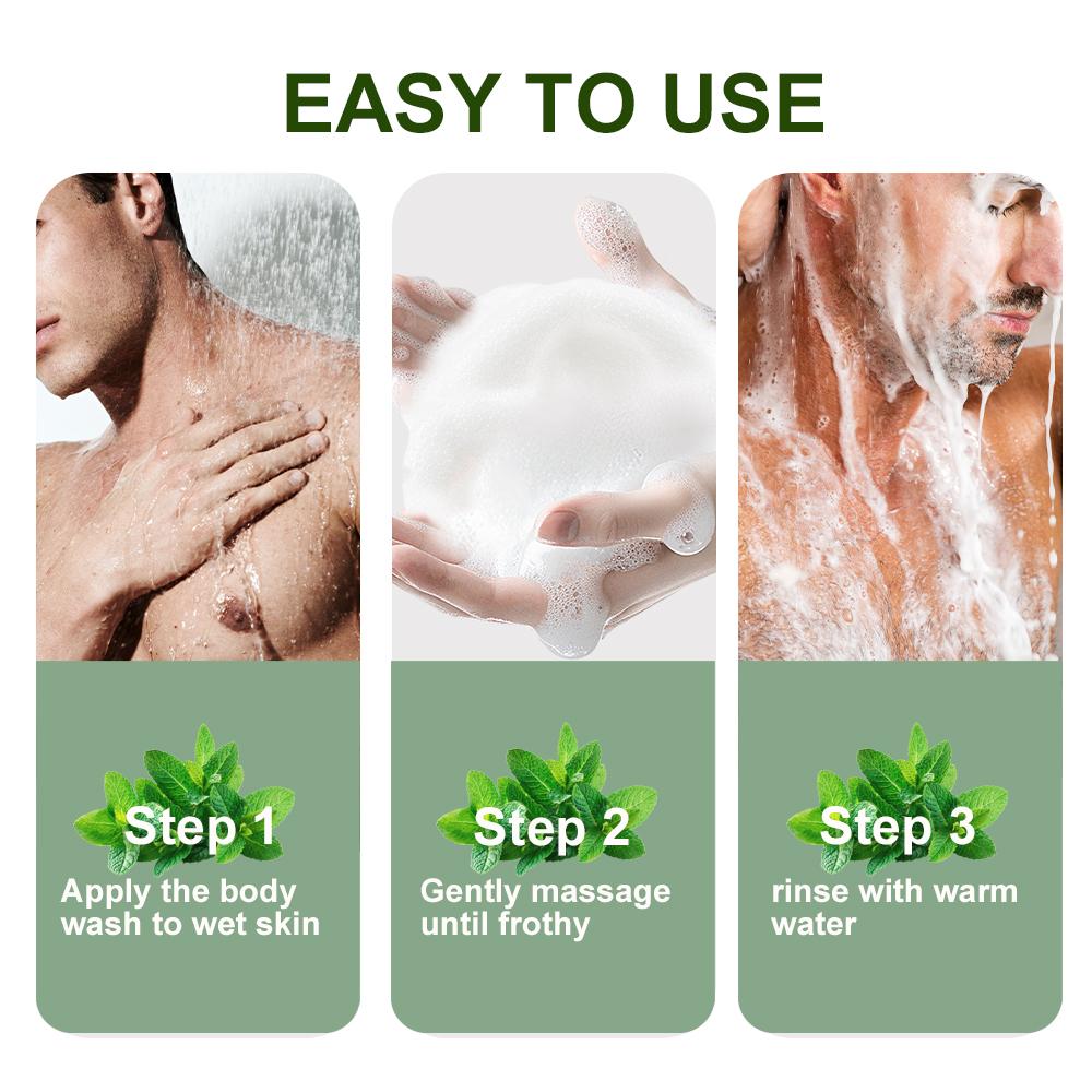 Гель для душа с мятой и морской солью - успокаивает кожу и уменьшает дискомфорт - очищает кожу от грязи, загрязнений и излишков жира, 300 мл