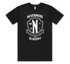 Nevermore Academy Wednesday Addams T-shirt Top TV Show Gift Unisex Men's Women's