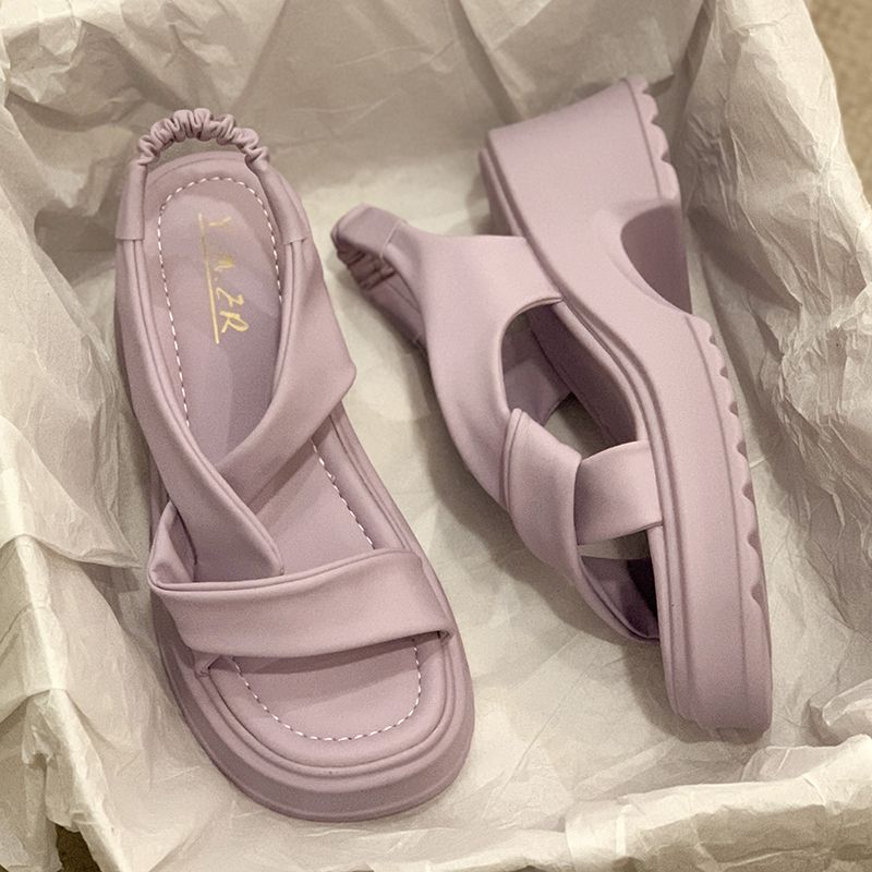 Сандалии женские толстые летние 2024 года с круглым носком и средним каблуком женские туфли на толстом каблуке бежевые блочные на каждый день