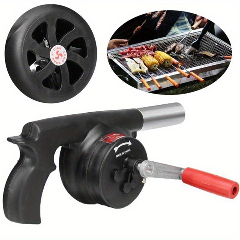 Outdoor Barbecue Fire Bellows, Hand Crank Air Blower Tool, Portable BBQ Fan for Camping Stove Accessories