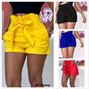 MY Women's Fashion Shorts Summer Sexy Pocket Lace Up Wide Leg Casual Shorts