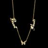 Atoztide Custom Multiple Name Necklace for Women Zircon Heart Stainless Steel Jewelry Choker Chain Personalized Birthday Gift