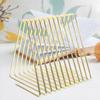 Golden Telescopic Iron Expandable Bookshelf for Desk Use