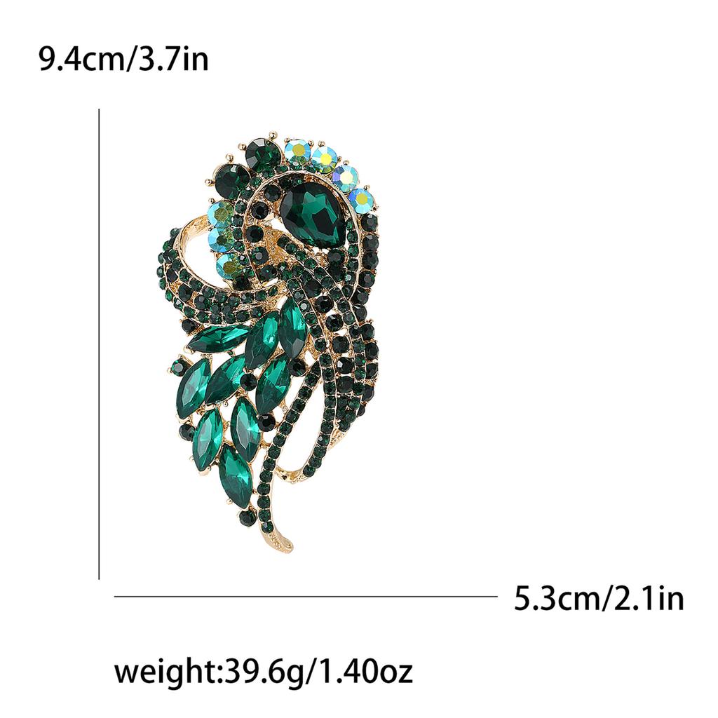 Vintage Style Flowers Cluster Brooch Pin Rhinestone Crystal Woman Corsage Party Gift Jewelry Accessories