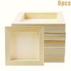 6Pcs 12*12cm Wood Panel Boards Unfinished Wood Canvas Wooden for Crafts Painting Canvas DIY Art Projects Pouring, Arts Use with Oils Acrylics