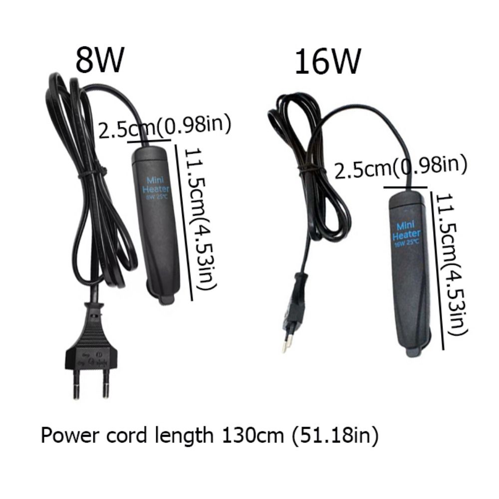 8/16 Вт Мини-нагреватель для аквариума Энергосберегающий термостатический обогреватель для черепахи Аквариум