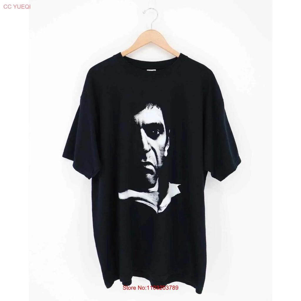Scarface Tee Shirt Black 2xl Vintage Breathable Comfortable Homme Streetwear Soft Stretched Fashion