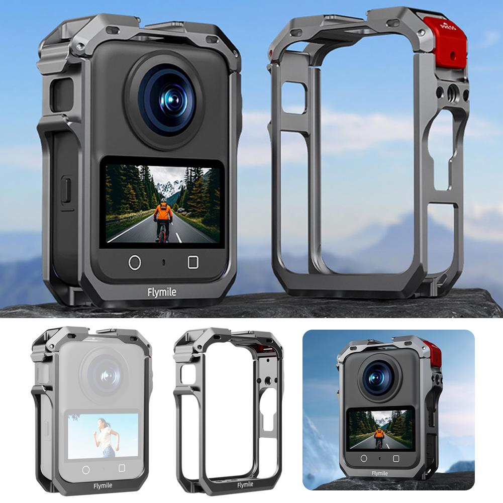 Для панорамной камеры DJI OSMO 360 Клетка-кролик из алюминиевого сплава с силиконовой крышкой объектива Крепление для расширения Чехол Аксессуары для камеры