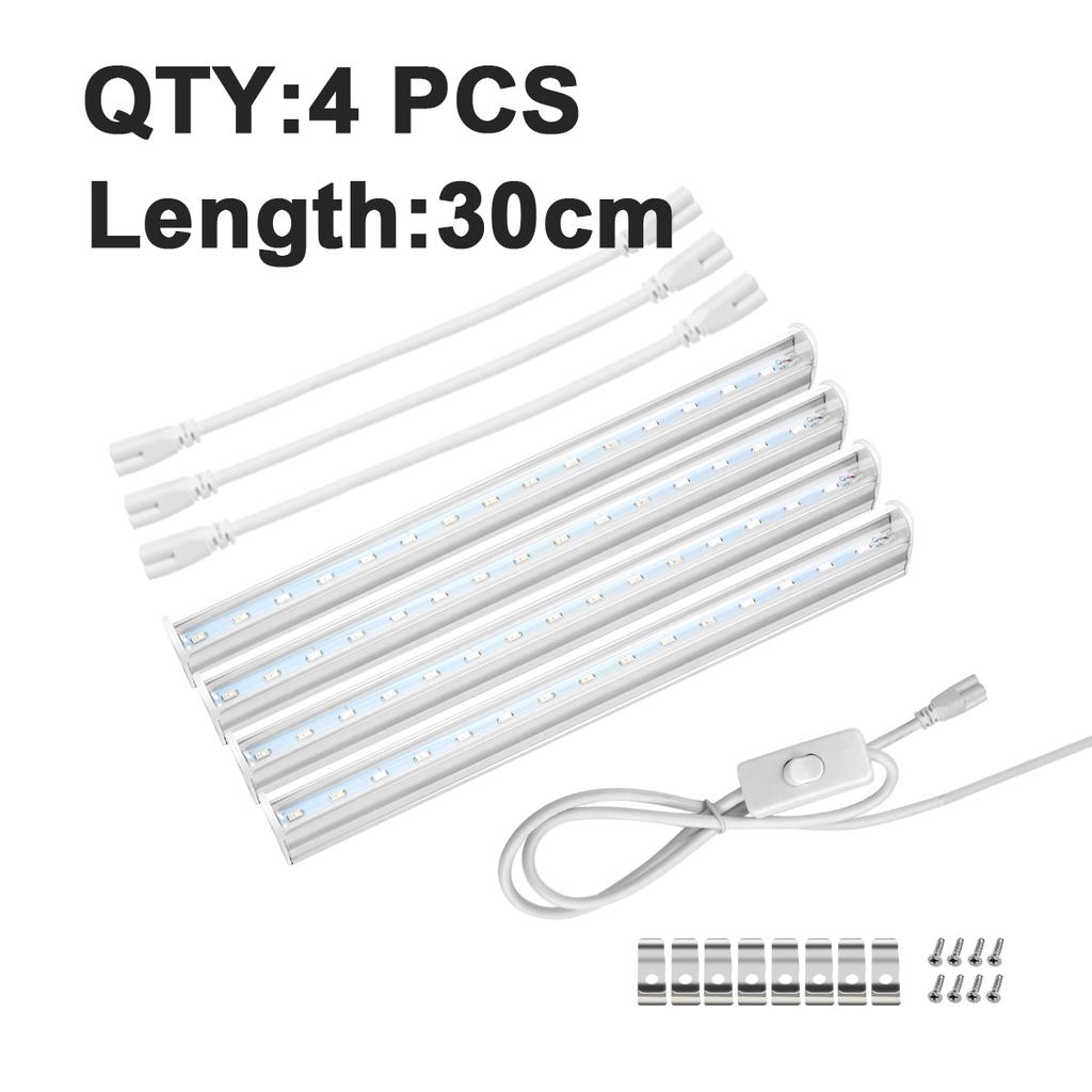 LED Grow Light 1-5Pcs T5 Tube Full Spectrum Phytolamps With Switch Cable EU Plug For Plants Vegetable Flowers Seeds Phyto Seedling Lamp Grow Tent Lamp