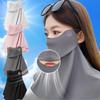 1Pcs 3D Women Summer UV Protection Neck Scarf Ice Silk Face Mask Wrap for Outdoor Sports Cycling Sunscreen Dustproof Face Shield