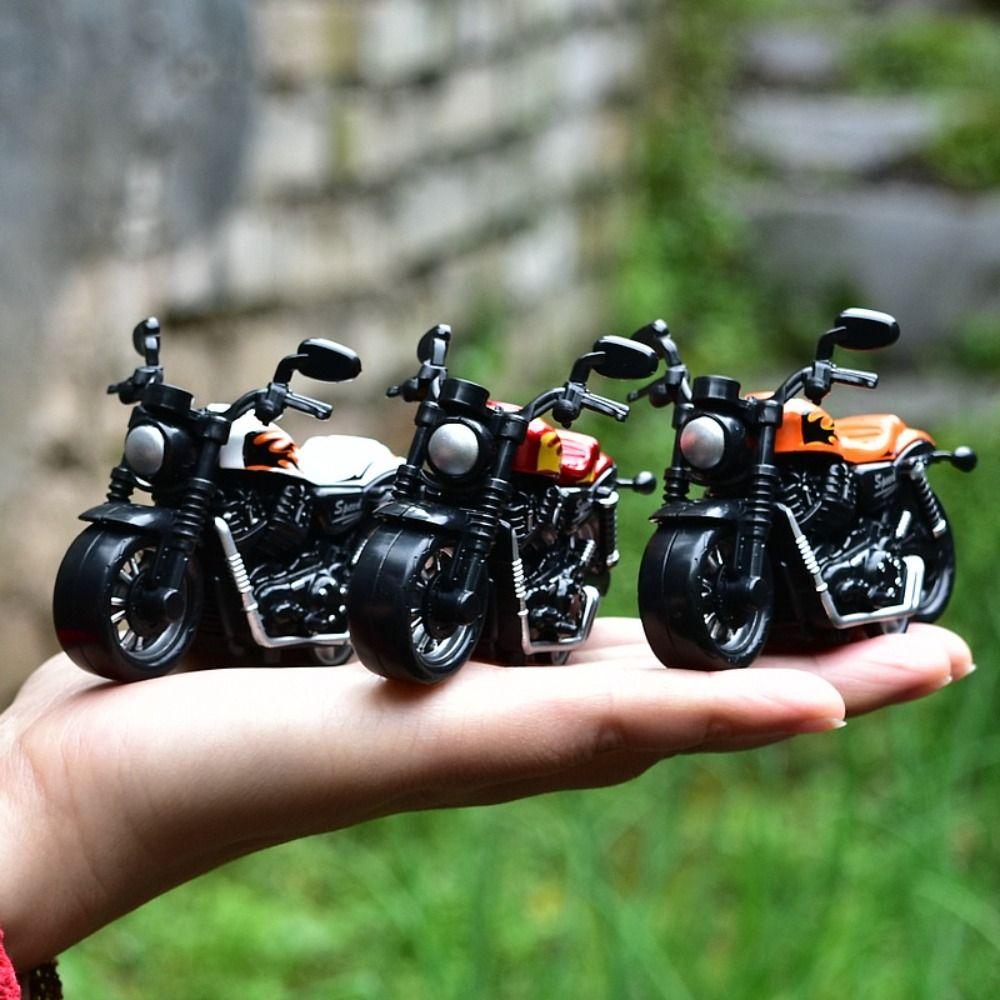 Ретро Стиль Инерционная Машина Сплав Трехколесный Транспорт Модель Подарок Модель Мотоцикла