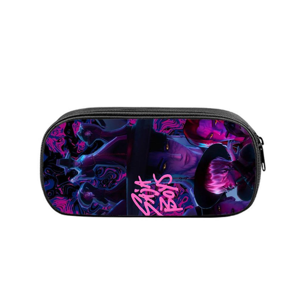 Huntrix Kpop студенческий принт пенал Kpop охота на ведьм женская группа студенческое хранение канцелярская сумка пенал