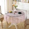 Lace Flower Circular Table Cloth White Round Table Cover Tea Dinning Hollow Style Wedding Home Decor Washable Tablecloth