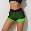 CHARMLEAKS Women High Waist Swim Shorts Front Mesh Layer Solid Swimming Shorts Boyleg Tankini Bikini Bottom Swimwear