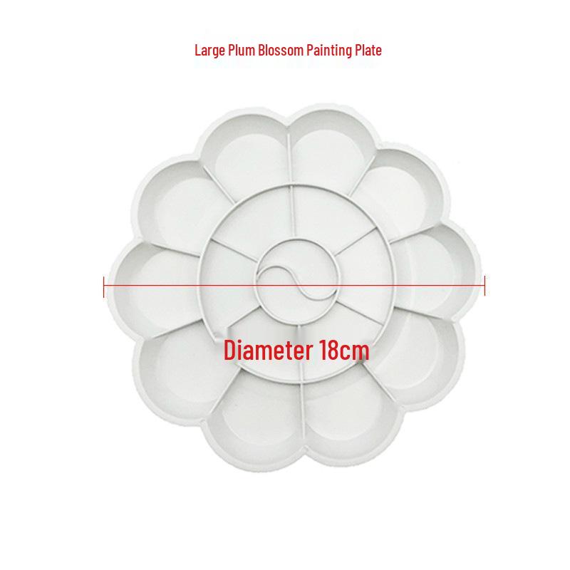 Набор палитр для рисования «Цветущая слива»: Включает Большую, Среднюю и Маленькую емкости для акварели, гуаши, масла, акрила и китайской живописи.