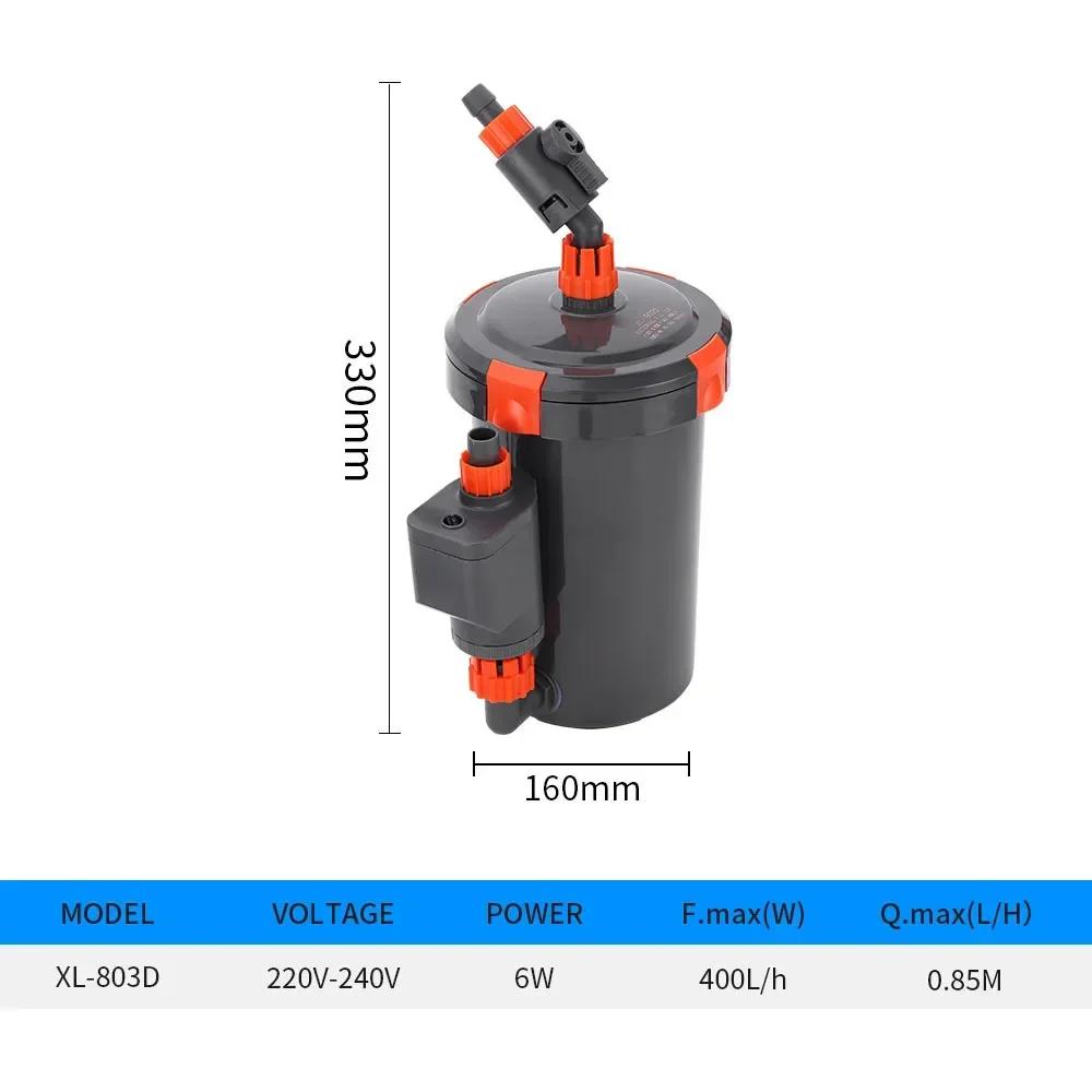 Бесшумный внешний фильтр-ведро для аквариума, фильтр-насос для аквариума, простой фильтр-ведро, водяной насос, аксессуары для аквариума 220 В 6 Вт
