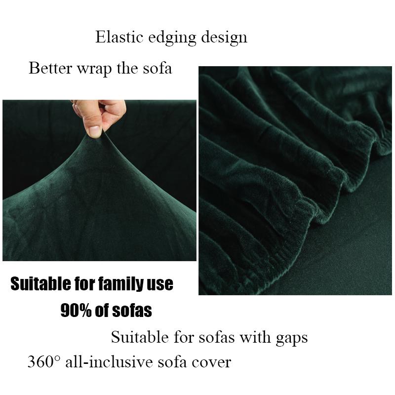 Чехол на диван для гостиной, толстый эластичный флисовый чехол для дивана, кресла, сиденья, L-образный угловой чехол для дивана