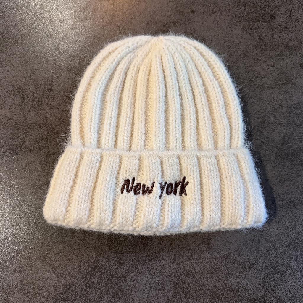 Lettering York New Knitted Hat With Windproof Warmth For Casual Gift Fashion