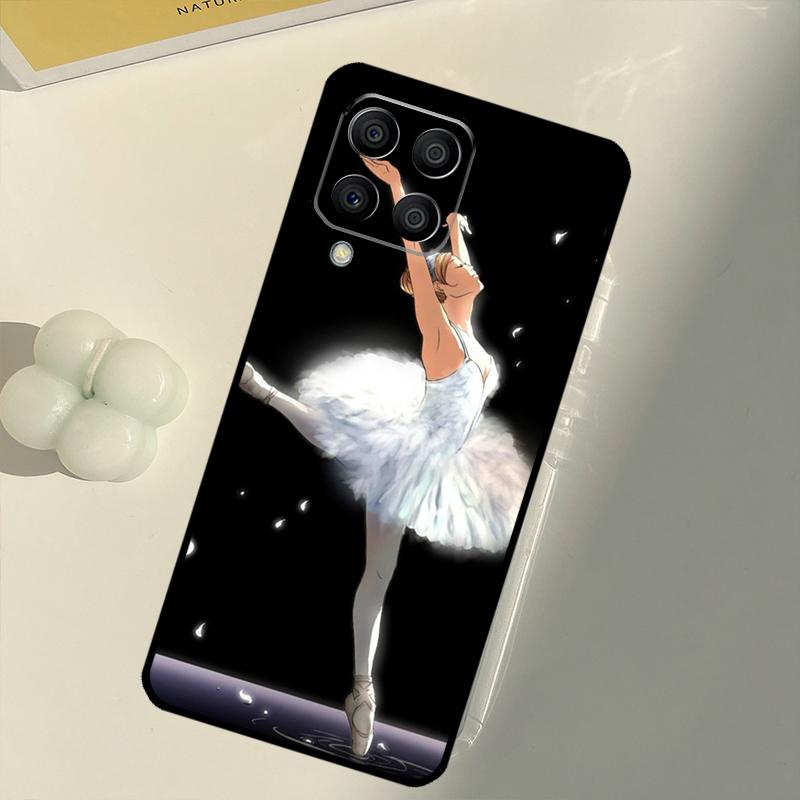 Чехол для Samsung Galaxy M15 M35 M21 M16 M06 M33 M13 M53 M11 M31 M55 M14 M34 M54 M12 M32 M52 с изображением балерины