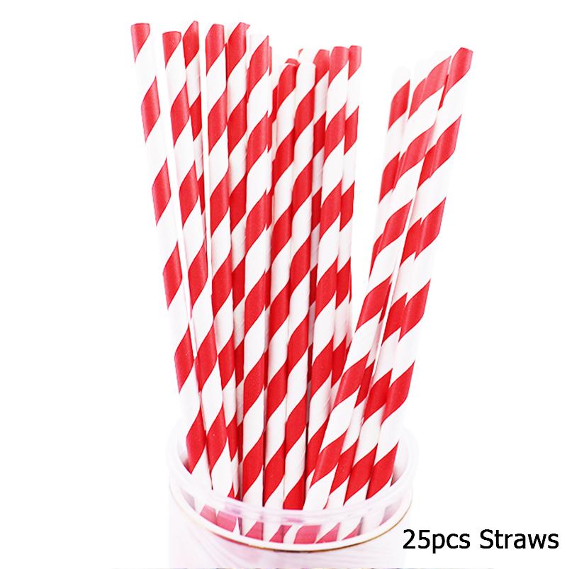 25 шт. розовых бумажных трубочек для питья, сувениров для украшения свадьбы, дня рождения, бумажных трубочек для питья, принадлежностей для дня рождения