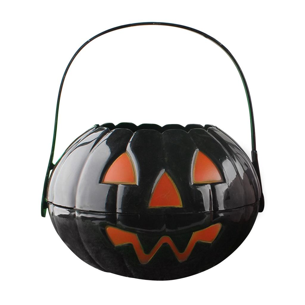 Halloween Pumpkin Bucket for Candy Snack Gift Holder Portable Boxes Kids Trick or Treat Packaging Halloween Decoration 2025