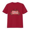 Футболка с принтом логотипа Stella Artois в винтажном стиле Черная Ретро-дизайн винтажный Стирка винтаж Дизайнерская одежда Повседневная Удобная Дышащая
