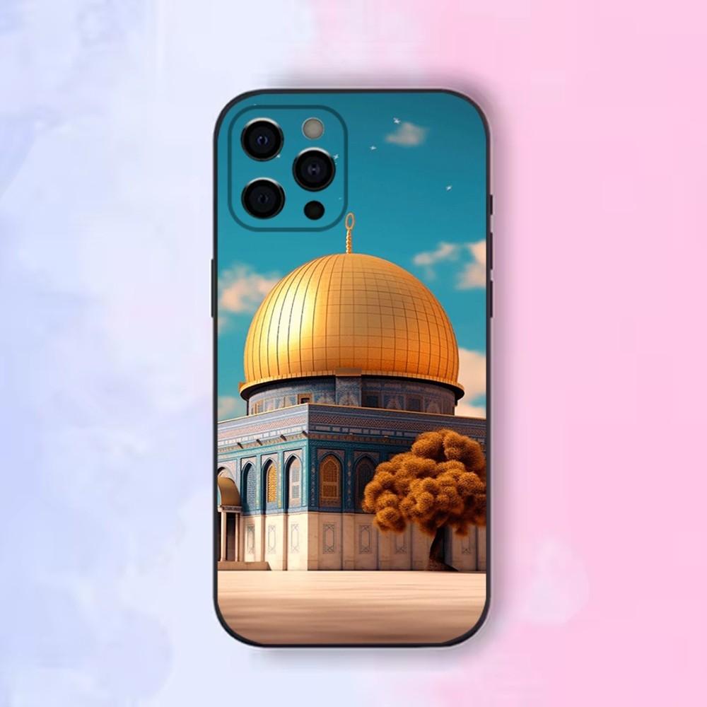 Чехол для телефона 'Здание в Иерусалиме' для Apple iPhone 15,14,13,12,11,Pro,X,XS,Max,XR,Plus,Mini Мягкий черный корпус