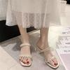 French Beauty with Skirt Two Wear Slippers 2025 Summer New Wear Fashion Fairy Temperament High Heel Sandals Woman
