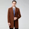 High-end Cashmere Coat Men's Autumn and Winter Middle-aged Casual Windbreaker Mid-length Suit Collar Dad Thick Woolen Coat