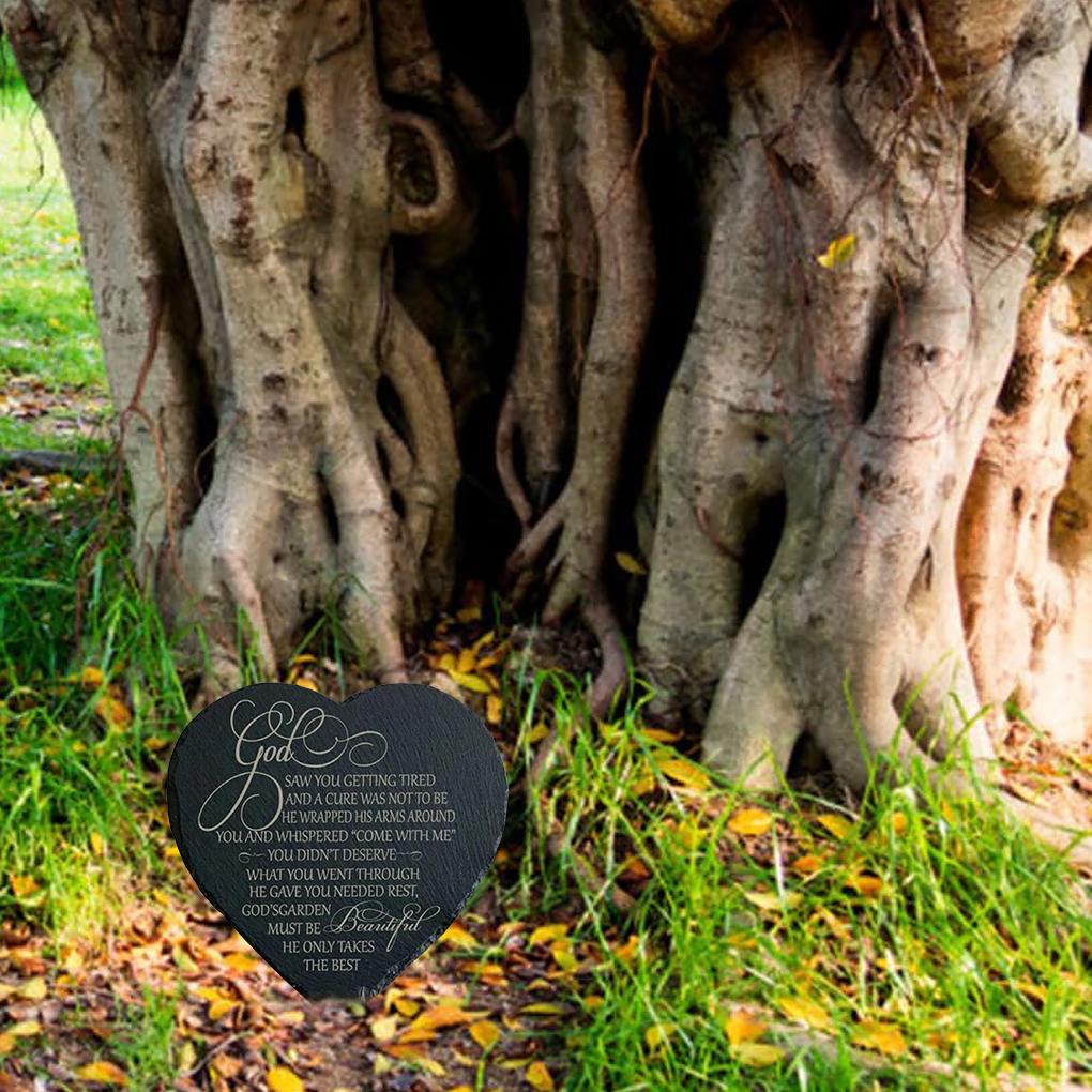 Камень памяти о тяжелой утрате Семьи Домашние животные Память Декоративные камни Сочувствие Подарки Аксессуар для внутреннего и наружного сада