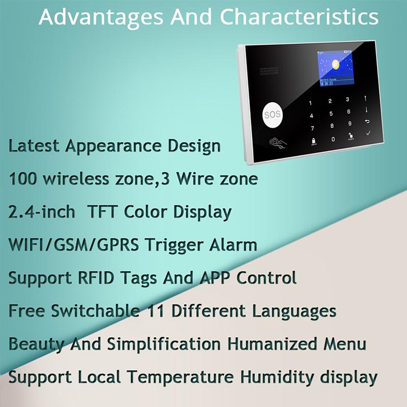 Комплекты системы сигнализации для умного дома с Wi-Fi и GSM Tuya 433 МГц Беспроводная безопасность Домашняя сигнализация Управление приложением Smart Life PIR Датчик движения